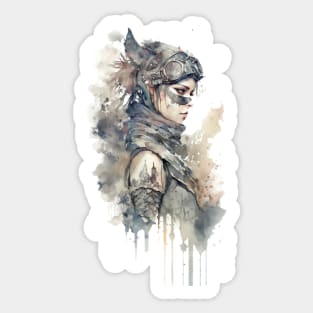 Steampunk Water Colour Woman - V1.02 Sticker